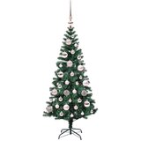 vidaXL Umjetna preddekorirana božićna jelka med 150 LED Zelena 120 cm | Shoptok.si