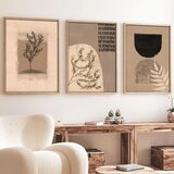 WALLXPERT huhu260 - 50 x 70 Multicolor Decorative Framed MDF Painting (3 Pieces) | ePonuda.com