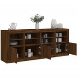 The Living Store Komoda z LED lučkami dimljen rjav hrast 164x37x67 cm - Komoda, (21660952) | Shoptok.si