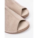 GOODIN Beige women's platform flip-flops | Shoptok.si