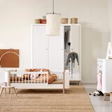 Oliver Furniture® otroška posteljica mini+ junior bed 60x160 white/oak | Shoptok.si