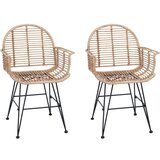  Stolac za blagovanje 2 pcs Prirodna 57 x 54.5 x 85 cm | shoptok.hr