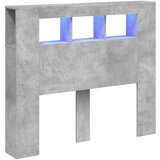 Maison Chic led posteljno vzglavje - vzglavna omarica - nočna omarica betonsko sivo 120x18,5x103,5 cm inž. les, (21707824) Cene
