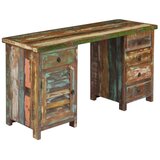  Radni stol s postoljem masivno obnovljeno drvo 140 x 50 x 77 cm - masivno obnovljeno drvo | shoptok.hr