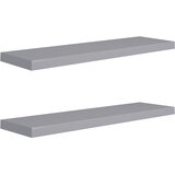 Maison Chic 2 kosi Stenske Police - Viseče police sive 90x23,5x3,8 cm MDF, (21758699) Cene