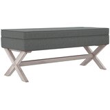  Tabure za pohranu tamnosivi 110 x 45 x 49 cm od tkanine | shoptok.hr