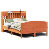 vidaXL Krevet s regalom za knjige bez madraca 160x200 cm od borovine | shoptok.hr