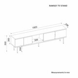 Hanah home tv polica ramsey white