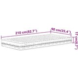  Madrac od pjene bijeli 90x210 cm tvrdoća H2 H3 | shoptok.hr