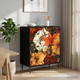  Komoda GENNEP Print ljiljana 66 x 36,5 x 76 cm Crni hrast | shoptok.hr