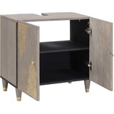 Ormarić za umivaonik Siva 62 x 33 x 58 cm Čvrsto drvo manga | Eponuda.ba