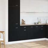 vidaXL Črna hrastova omarica z predali - 50x46x81.5 cm, (22045796) | Shoptok.si