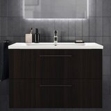 Ideal Standard temno rjava stenska omarica za pod umivalnik v hrastovem dekorju 100x63 cm i.life b | Shoptok.si