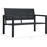  Vrtna klupa 120 cm HDPE crna s izgledom drva | Eponuda.ba