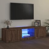 vidaXL TV ormarić s LED svjetlima boja smeđeg hrasta 140x40x35,5 cm Cijene