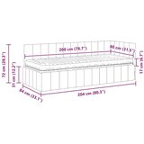  Kutni okvir kreveta s madracem Tirkizna 80 x 200 cm Baršun | shoptok.hr