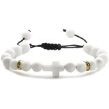 IZMAEL Zapestnica Ethnic Cross - Bela | Shoptok.si