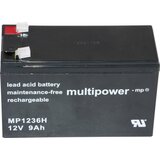 Multipower PB-12-9-6,35 MP1236H svinčeni akumulator 12 V 9 Ah svinčevo-koprenast (ŠxVxG) 151 x 102 x 65mm ploščati vtič, 6,35mm brez vzdrževanja, nizk, (20439214) Cene