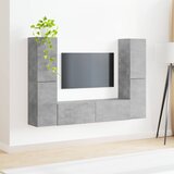 Set TV komoda 6 pcs Betonski sivi Konstruirano drvo | shoptok.hr