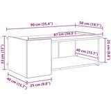  Klubska miza Bela 90 x 50 x 33 cm Inženirski les, (5000295520) | Shoptok.si