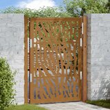 vidaXL vrtna vrata 105x130 cm preperevanje oblikovanje jeklene sledi | Shoptok.si