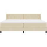  Postelja boxspring z vzmetnico z vzmetnico krema 200 x 200 cm, (5000127997) Slike