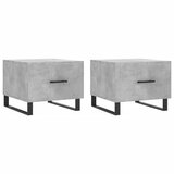 vidaXL Klubske mizice 2 kosa betonsko sive 50x50x40 cm konstruiran les, (20797816) Cene