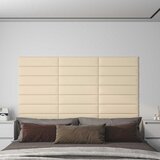  Zidna uzglavlja 12 pcs Krema 60 x 15 cm tkanina | shoptok.hr