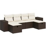 Maison Chic Seti vrtnega pohištva - Vrtna garnitura - Vrtni pohištvo set 6-delna z blazinami rjav poli ratan, (21801624) | Shoptok.si