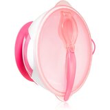 BabyOno be Active Suction Bowl with Spoon komplet pribora za jelo za djecu Pink 6 m+ 2 kom Cijene