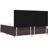Box Spring krevet s madracem i klupicom tamnosmeđi 200x200 cm Tkanina | shoptok.hr