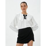 Koton Baby Collar Shirt with Balloon Sleeves and Buttoned Viscose Cene