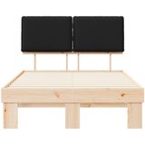  Krevetni okvir s tapiciranim uzglavljem Crna 120 x 190 cm | shoptok.hr