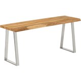 vidaXL Klop z naravnim robom 105 cm trden akacijev les Cene