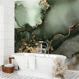  Foto tapeta - Green Watercolour - Abstraction Inspired by Marble Structure 450x315 Vodootporna | shoptok.hr