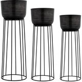Eglo 428096 - SET od 3 metalnih saksija OKAYAMA, crne Cene