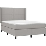  Box spring s madracem svjetlosivi 140x200 cm od tkanine | shoptok.hr