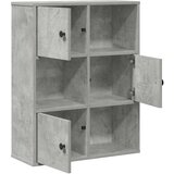 vidaXL Knjižna omara betonsko siva 60x24x76,5 cm inženirski les | Shoptok.si
