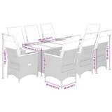  9-dijelni vrtni bistro set od poliratana s jastucima crni | shoptok.hr