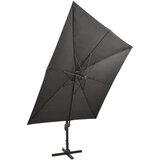  Konzolni suncobran sa stupom i LED svjetlima 300 cm antracit | shoptok.hr