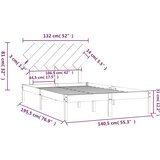  Posteljni okvir bel 135x190 cm 4FT6 trden les, (20644226) | Shoptok.si