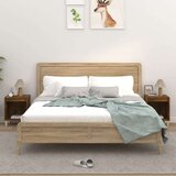  Noćni ormarići 2 kom boja dimljenog hrasta 40x35x50 cm Cijene