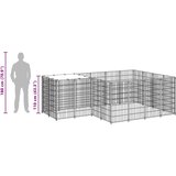  Kavez za pse crni 6,05 m² čelični | shoptok.hr