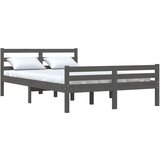  Posteljni okvir siv iz trdnega lesa 140x200 cm, (20643429) | Shoptok.si