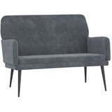  Klupa tamnosiva 108 x 79 x 79 cm baršunasta | Eponuda.com