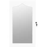  Zidni ormarić za nakit s ogledalom bijeli 37,5 x 10 x 67 cm | shoptok.hr