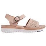 Sergio Leone Light pink platform sandals by | Shoptok.si