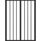  Vrata za pse 4 pcs Crna 60 x 80 cm Cinkani čelik | Shoptok.si