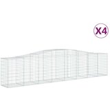  Lučne gabionske košare 4 kom 400x50x80/100 cm pocinčano željezo | shoptok.hr