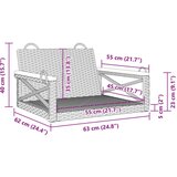 vidaXL Klupa za ljuljanje crna 63 x 62 x 40 cm od poliratana | shoptok.hr